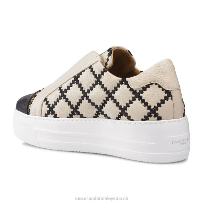 beige 8BN629 femmes Russell And Bromley baskets sans lacets seawalk