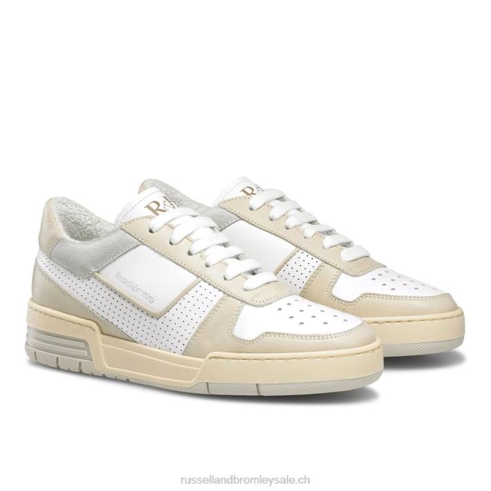beige 8BN677 femmes Russell And Bromley sneaker League à perforations