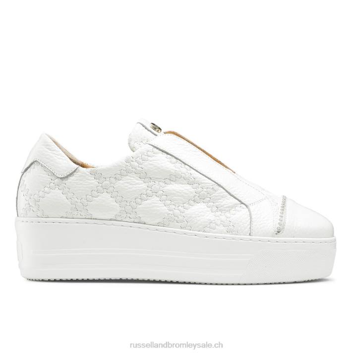 blanc 8BN614 femmes Russell And Bromley baskets sans lacets seawalk