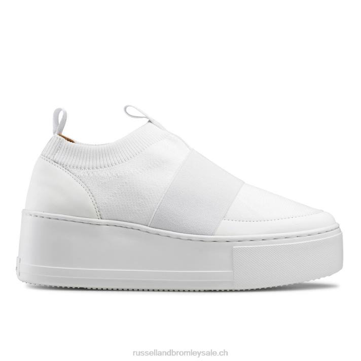 blanc 8BN621 femmes Russell And Bromley baskets en maille park