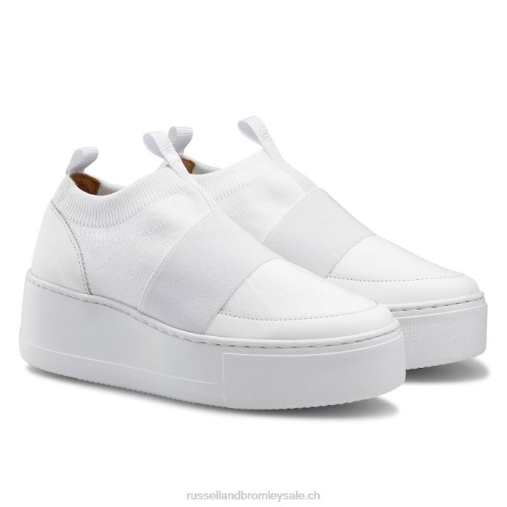 blanc 8BN621 femmes Russell And Bromley baskets en maille park