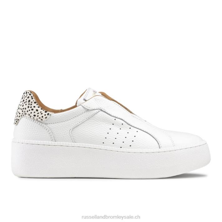 blanc 8BN625 femmes Russell And Bromley baskets sans lacets sotto