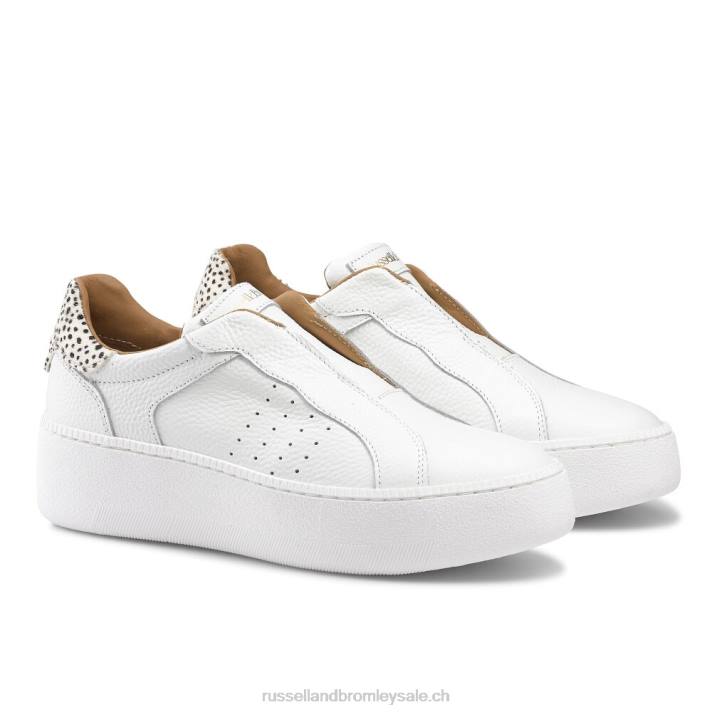 blanc 8BN625 femmes Russell And Bromley baskets sans lacets sotto