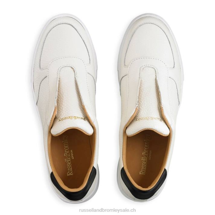blanc 8BN633 femmes Russell And Bromley baskets park ave à plateforme sans lacets