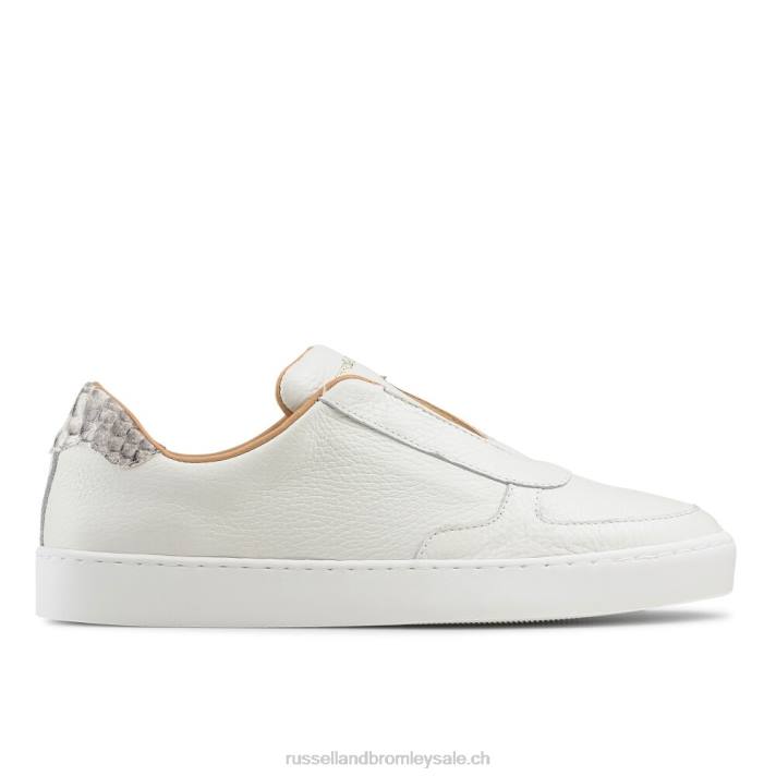 blanc 8BN634 femmes Russell And Bromley sneaker sans lacets cinquième ave