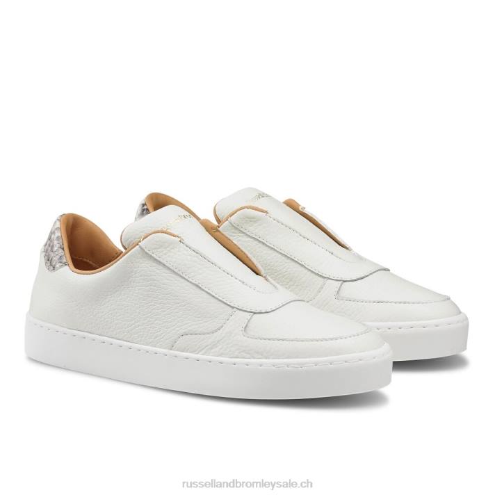 blanc 8BN634 femmes Russell And Bromley sneaker sans lacets cinquième ave