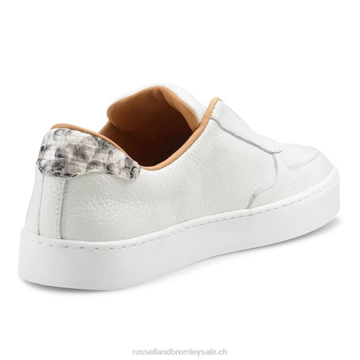 blanc 8BN634 femmes Russell And Bromley sneaker sans lacets cinquième ave