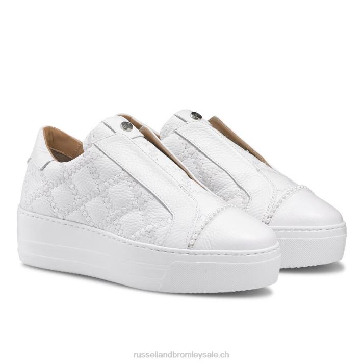 blanc 8BN644 femmes Russell And Bromley baskets sans lacets seawalk
