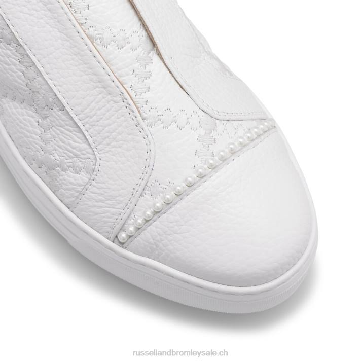 blanc 8BN644 femmes Russell And Bromley baskets sans lacets seawalk