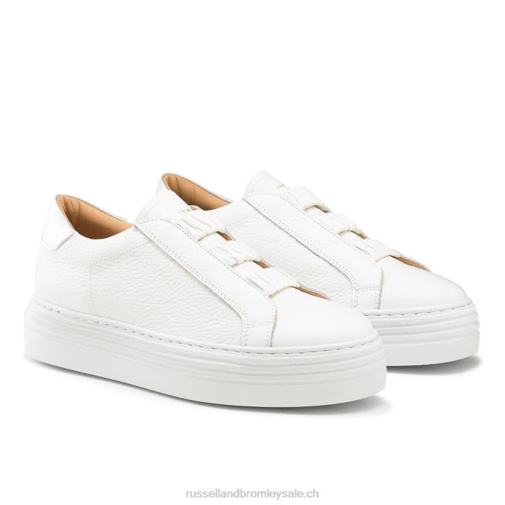 blanc 8BN646 femmes Russell And Bromley baskets à plateforme sirius