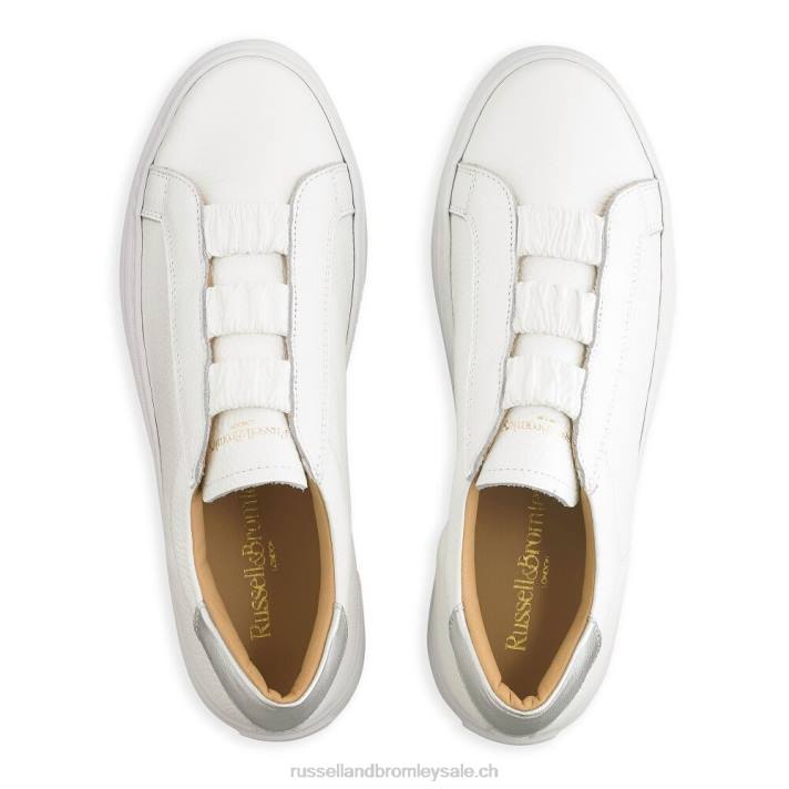 blanc 8BN646 femmes Russell And Bromley baskets à plateforme sirius
