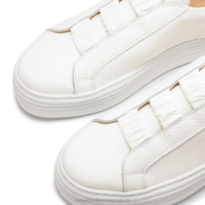 blanc 8BN646 femmes Russell And Bromley baskets à plateforme sirius