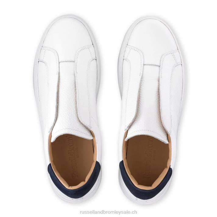 blanc 8BN647 femmes Russell And Bromley sneaker sans lacets de rêve