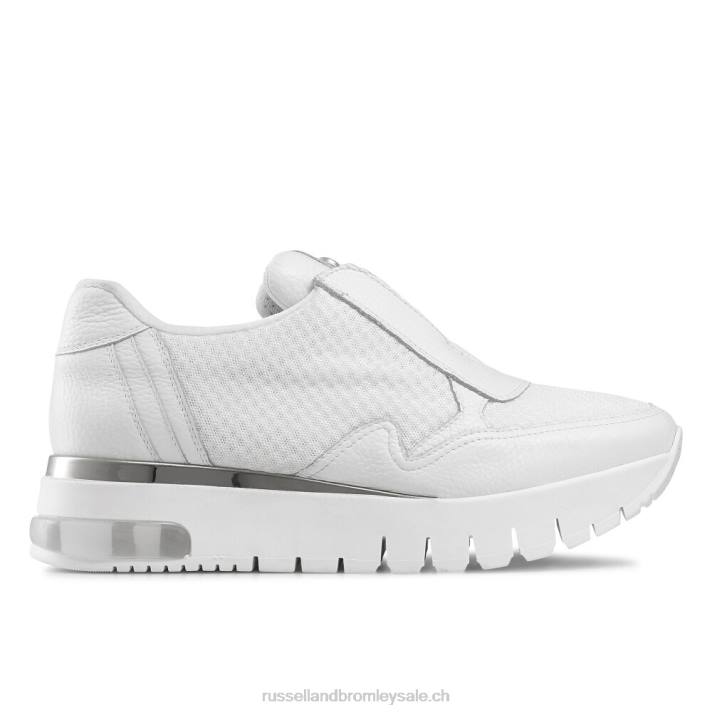 blanc 8BN648 femmes Russell And Bromley coureur de maille de course d'île