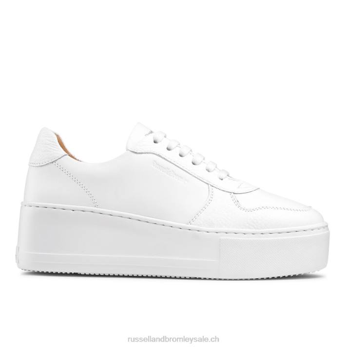 blanc 8BN654 femmes Russell And Bromley baskets Park à lacets