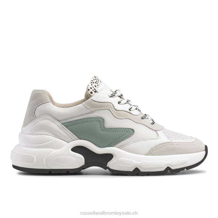 blanc 8BN658 femmes Russell And Bromley sneaker papa coureur sifflet