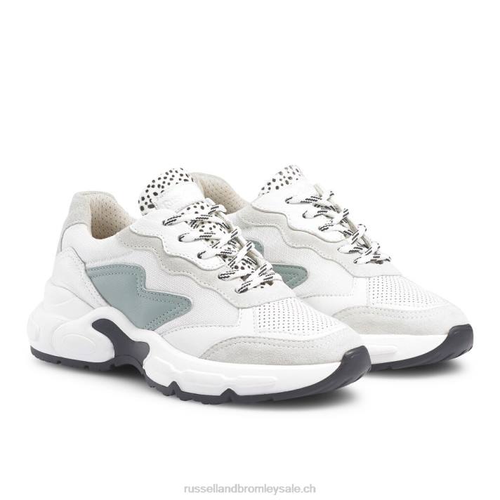 blanc 8BN658 femmes Russell And Bromley sneaker papa coureur sifflet