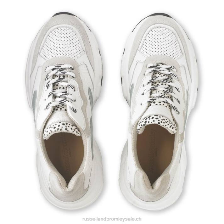 blanc 8BN658 femmes Russell And Bromley sneaker papa coureur sifflet
