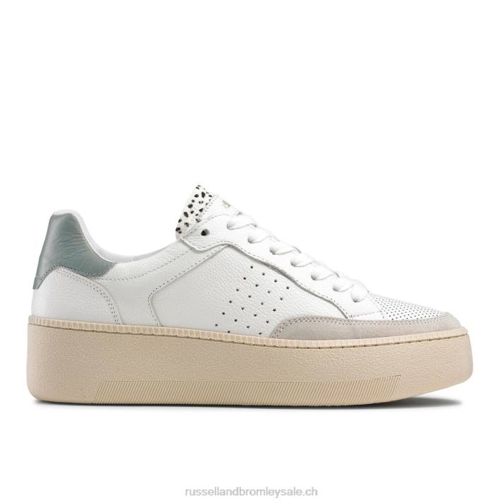 blanc 8BN670 femmes Russell And Bromley sneaker basse murmure