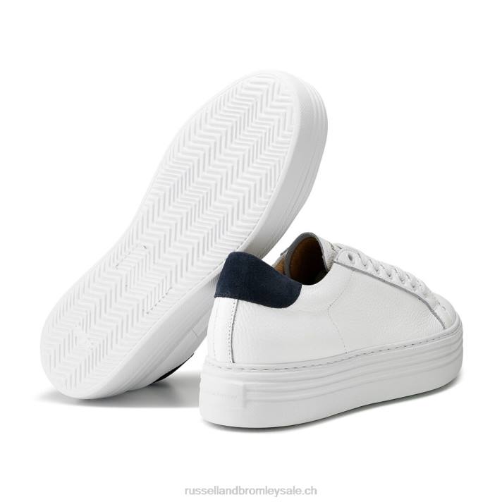 blanc 8BN672 femmes Russell And Bromley baskets saturn à plateforme