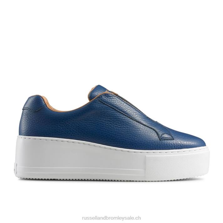 bleu 8BN65 femmes Russell And Bromley park up sneaker sans lacets