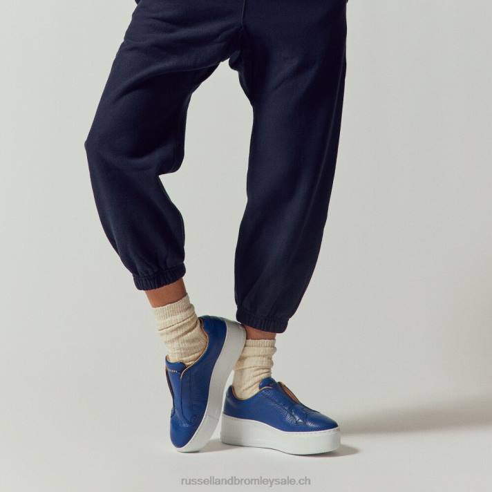 bleu 8BN65 femmes Russell And Bromley park up sneaker sans lacets