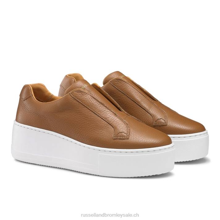bronzer 8BN624 femmes Russell And Bromley baskets sans lacets Park Up