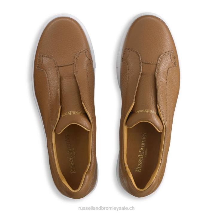 bronzer 8BN624 femmes Russell And Bromley baskets sans lacets Park Up