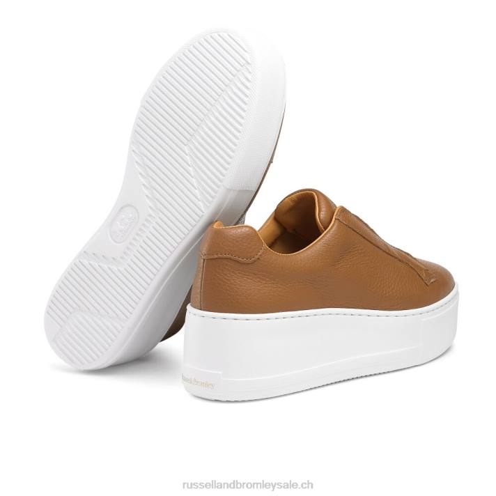 bronzer 8BN624 femmes Russell And Bromley baskets sans lacets Park Up