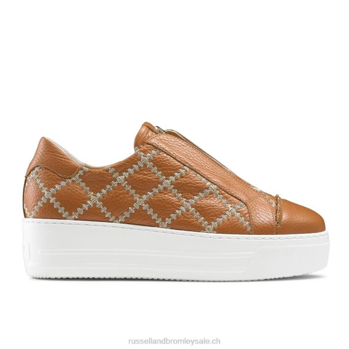 bronzer 8BN630 femmes Russell And Bromley baskets sans lacets seawalk