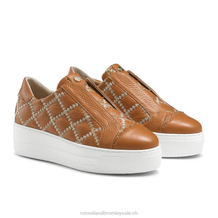 bronzer 8BN630 femmes Russell And Bromley baskets sans lacets seawalk