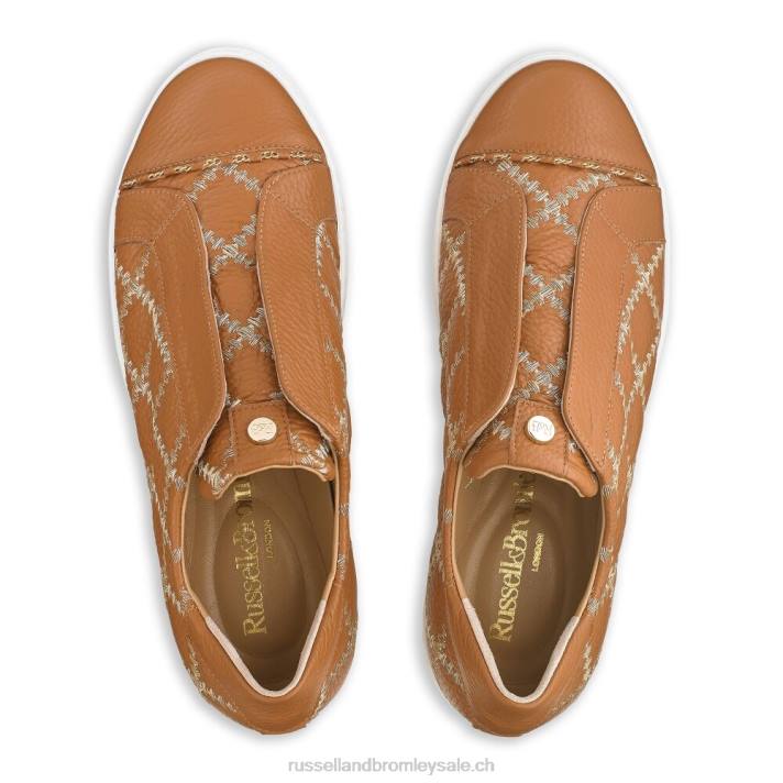 bronzer 8BN630 femmes Russell And Bromley baskets sans lacets seawalk