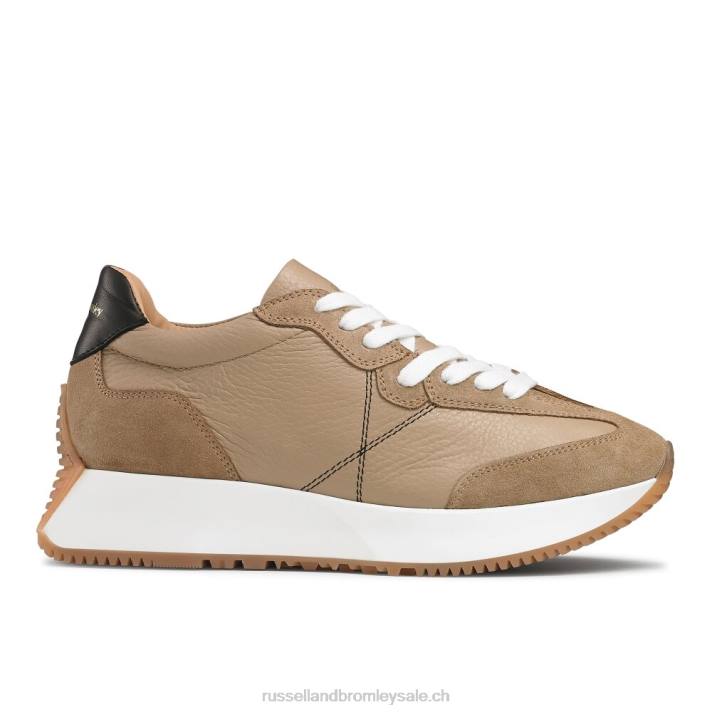 bronzer 8BN665 femmes Russell And Bromley baskets sablier à semelle évasée