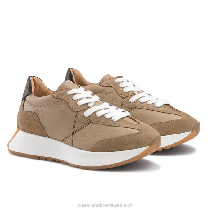 bronzer 8BN665 femmes Russell And Bromley baskets sablier à semelle évasée