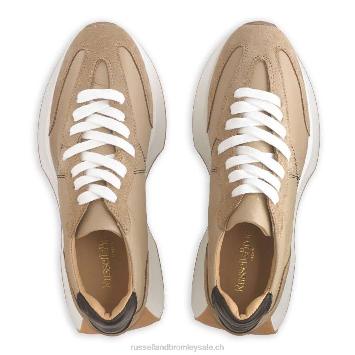 bronzer 8BN665 femmes Russell And Bromley baskets sablier à semelle évasée