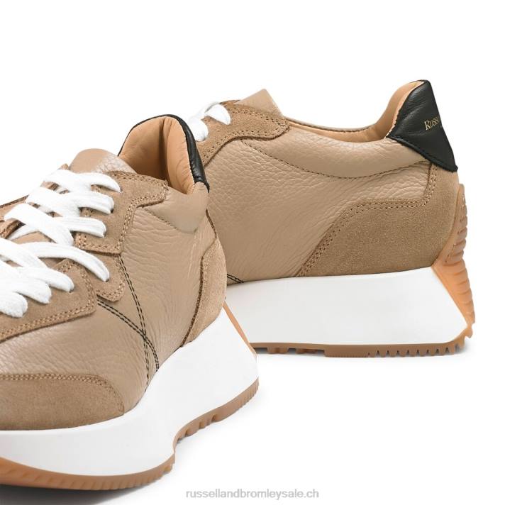 bronzer 8BN665 femmes Russell And Bromley baskets sablier à semelle évasée