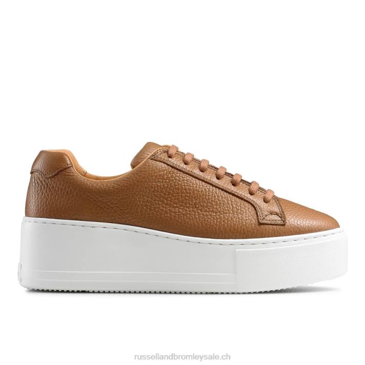 brun 8BN661 femmes Russell And Bromley plateforme à lacets park life