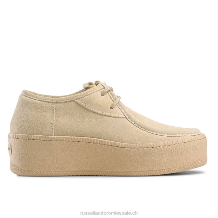 brun 8BN682 femmes Russell And Bromley baskets mocassins à lacets cactus
