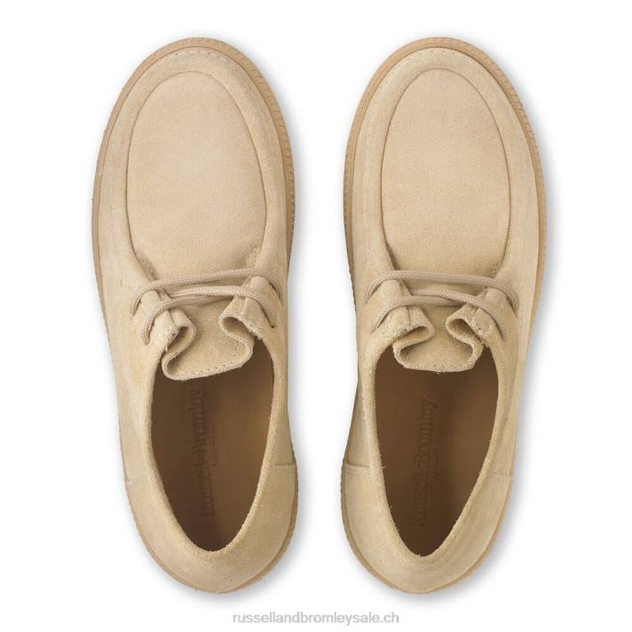 brun 8BN682 femmes Russell And Bromley baskets mocassins à lacets cactus