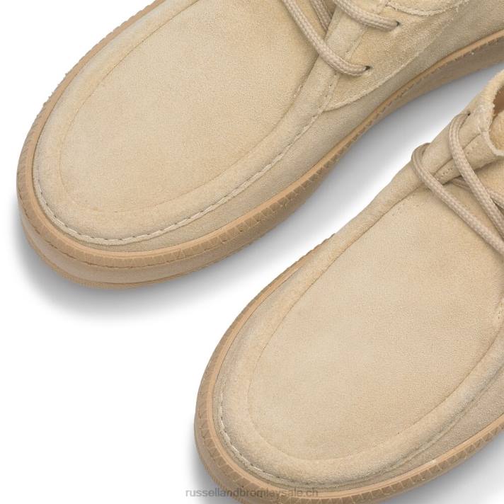 brun 8BN682 femmes Russell And Bromley baskets mocassins à lacets cactus