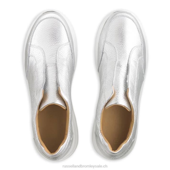 métallique 8BN645 femmes Russell And Bromley accélérer les baskets sans lacets
