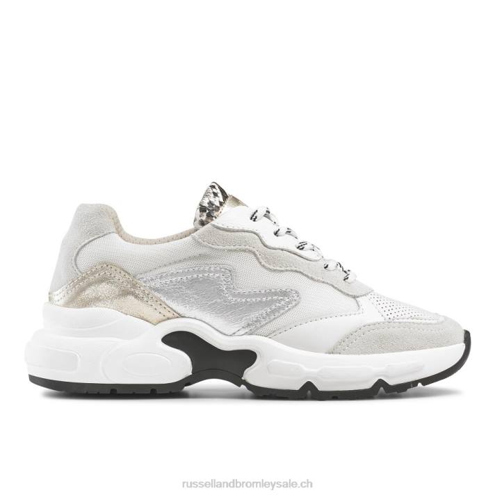 métallique 8BN657 femmes Russell And Bromley sneaker papa coureur sifflet