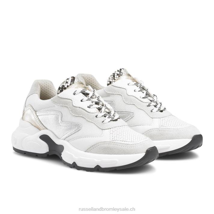 métallique 8BN657 femmes Russell And Bromley sneaker papa coureur sifflet