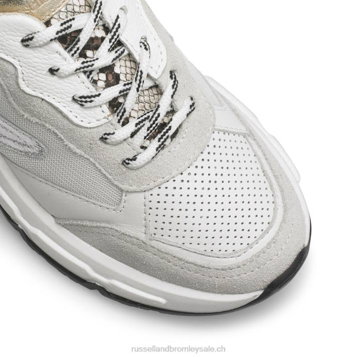 métallique 8BN657 femmes Russell And Bromley sneaker papa coureur sifflet