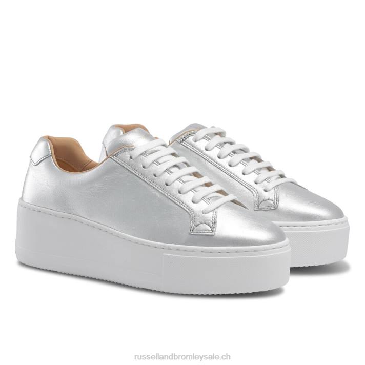 métallique 8BN660 femmes Russell And Bromley plateforme à lacets park life