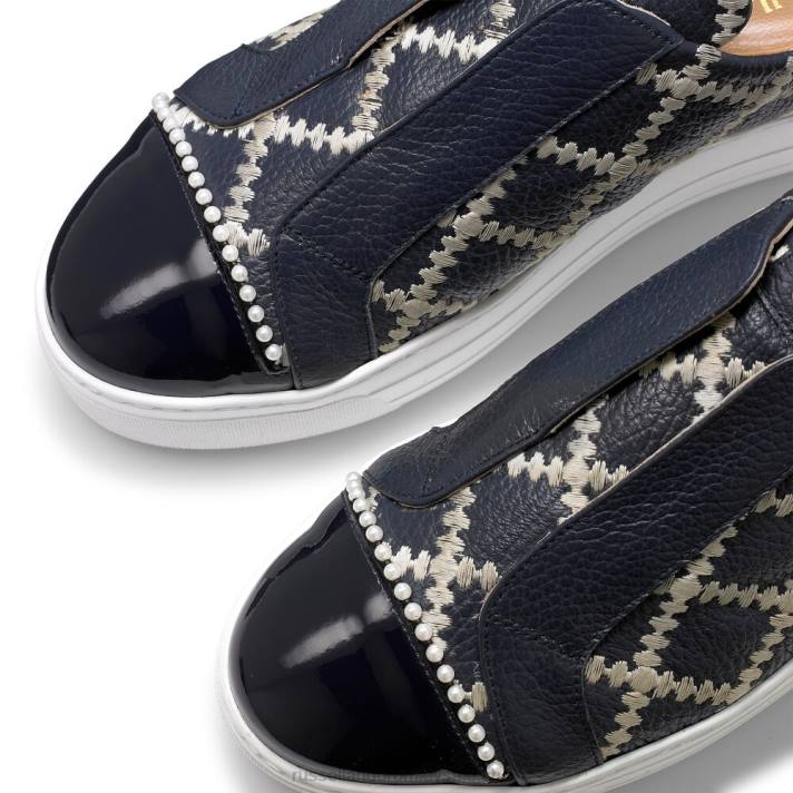 marine 8BN627 femmes Russell And Bromley baskets sans lacets seawalk
