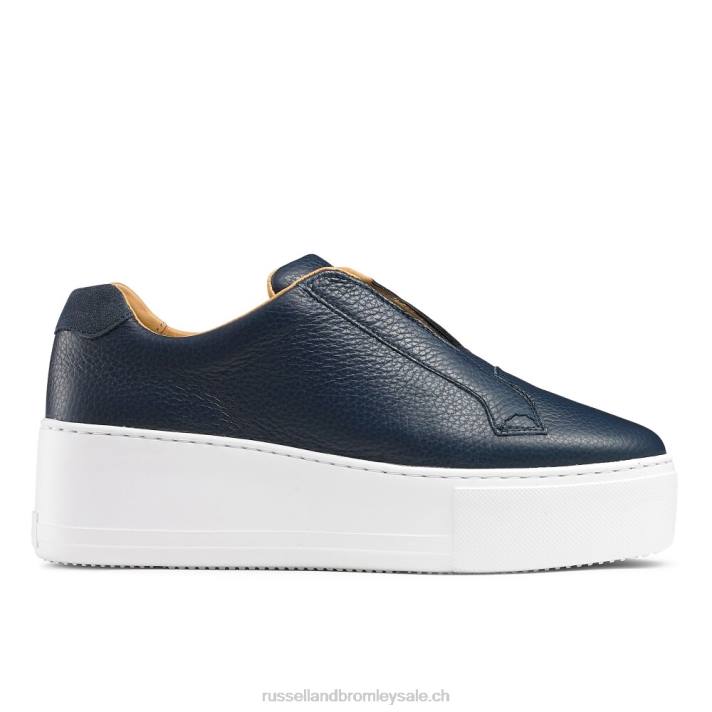 marine 8BN631 femmes Russell And Bromley baskets sans lacets Park Up