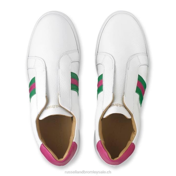 multi 8BN635 femmes Russell And Bromley baskets à plateforme rayée