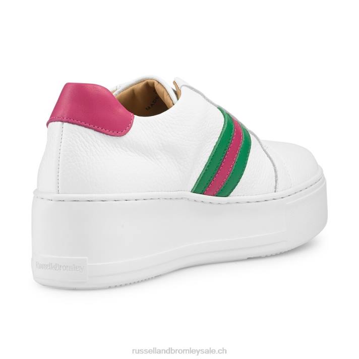 multi 8BN635 femmes Russell And Bromley baskets à plateforme rayée