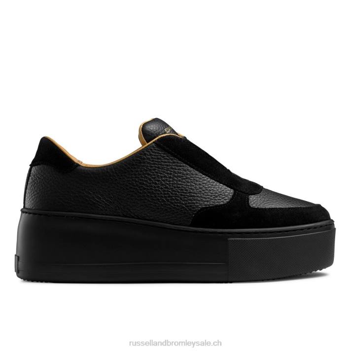 noir 8BN615 femmes Russell And Bromley baskets park ave à plateforme sans lacets